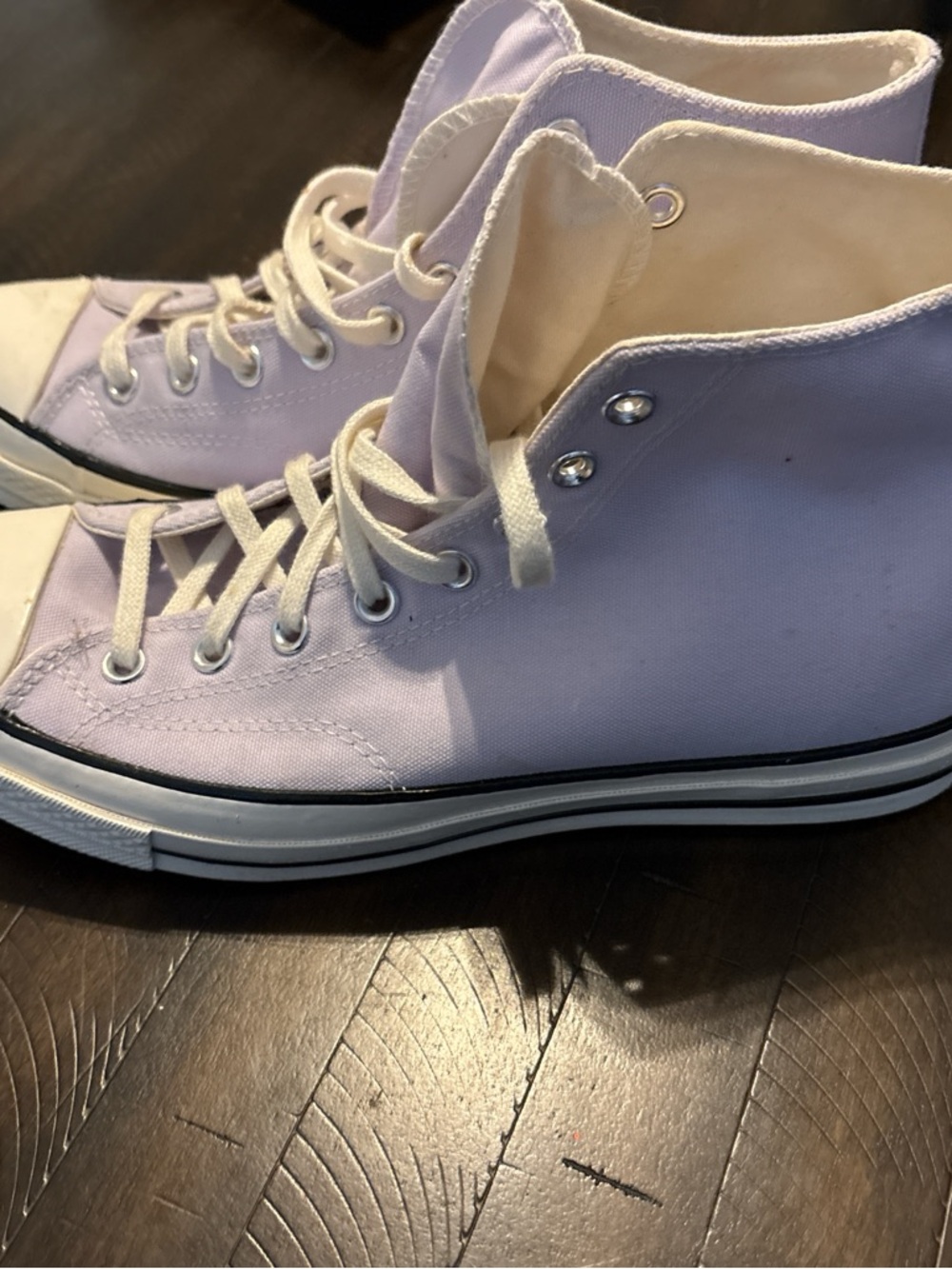 Converse Chuck Taylor All Star High Top Sneakers in Light Lavender - Picture 4 of 8
